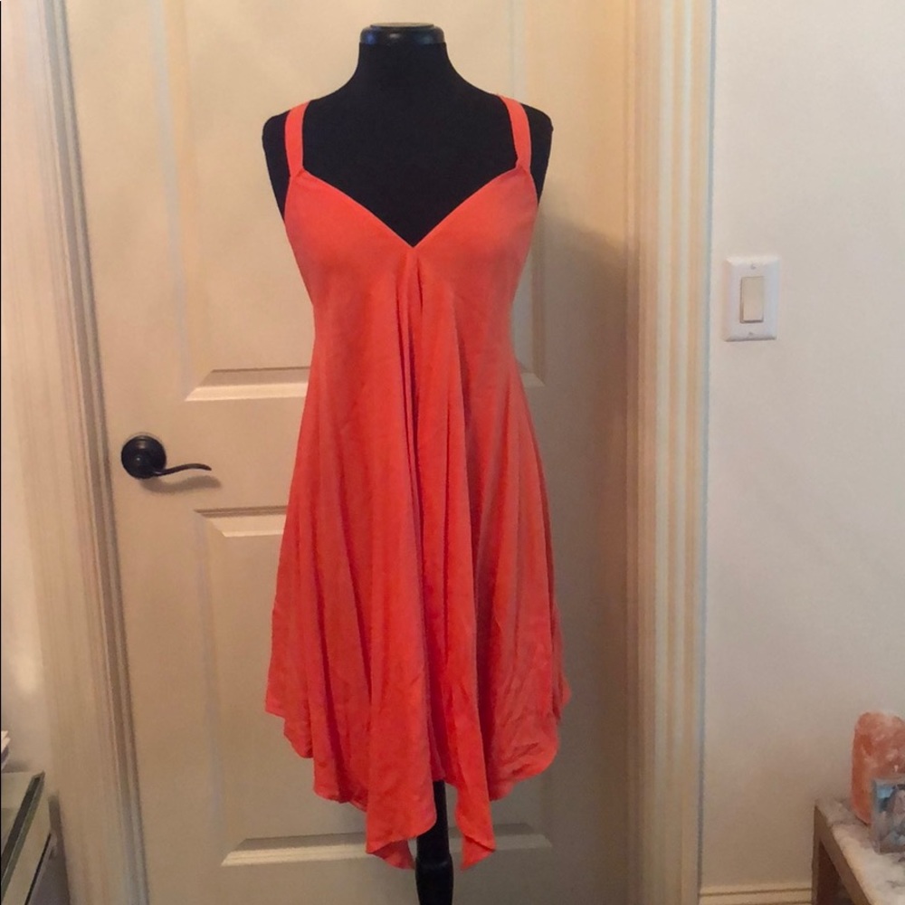 Jack, coral dress.